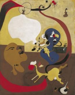 Joan Miro, Nội thất Hà Lan III (1928), sơn dầu