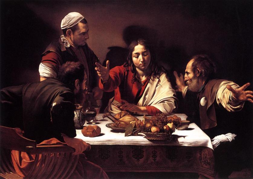 Caravaggio Bữa tối tại Emmau (1606) sơn dầu, 141 x 196.2 cm